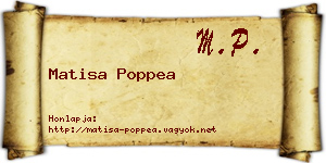 Matisa Poppea névjegykártya
