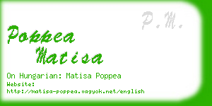 poppea matisa business card